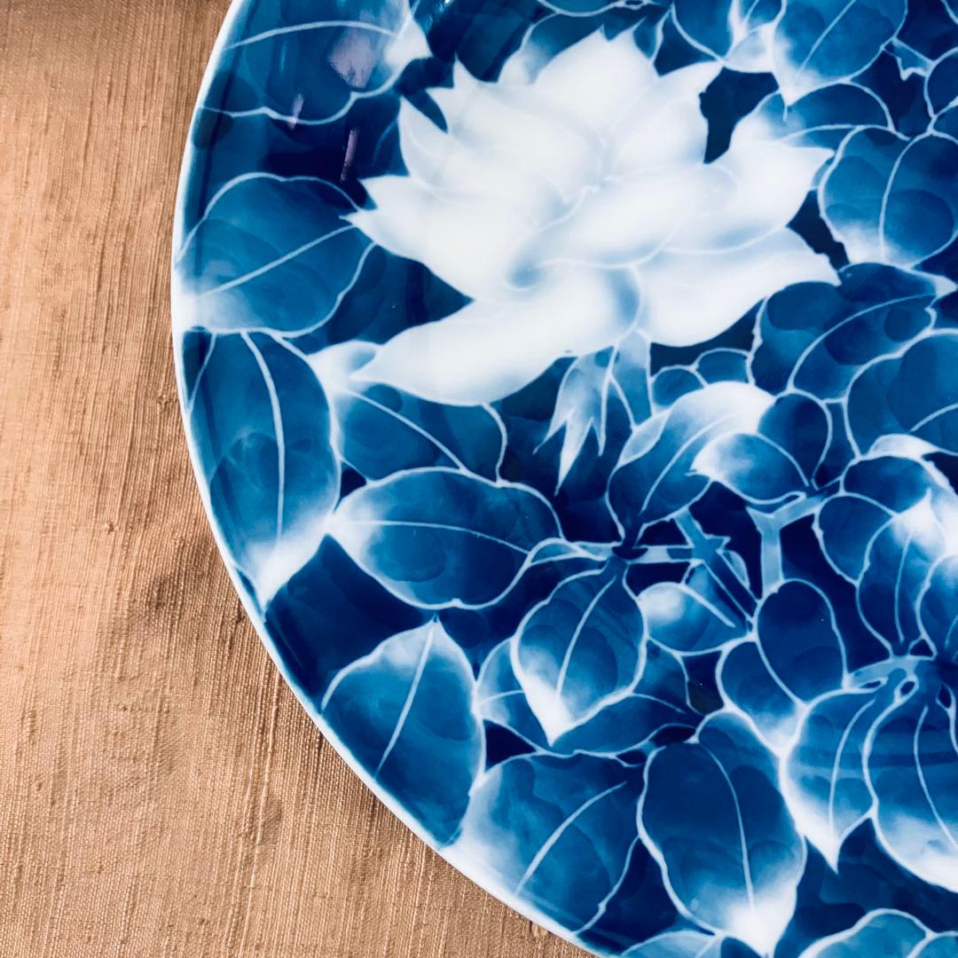 深川製磁　古代バラ　２枚　皿　有田焼　ハンドペイント　古代薔薇