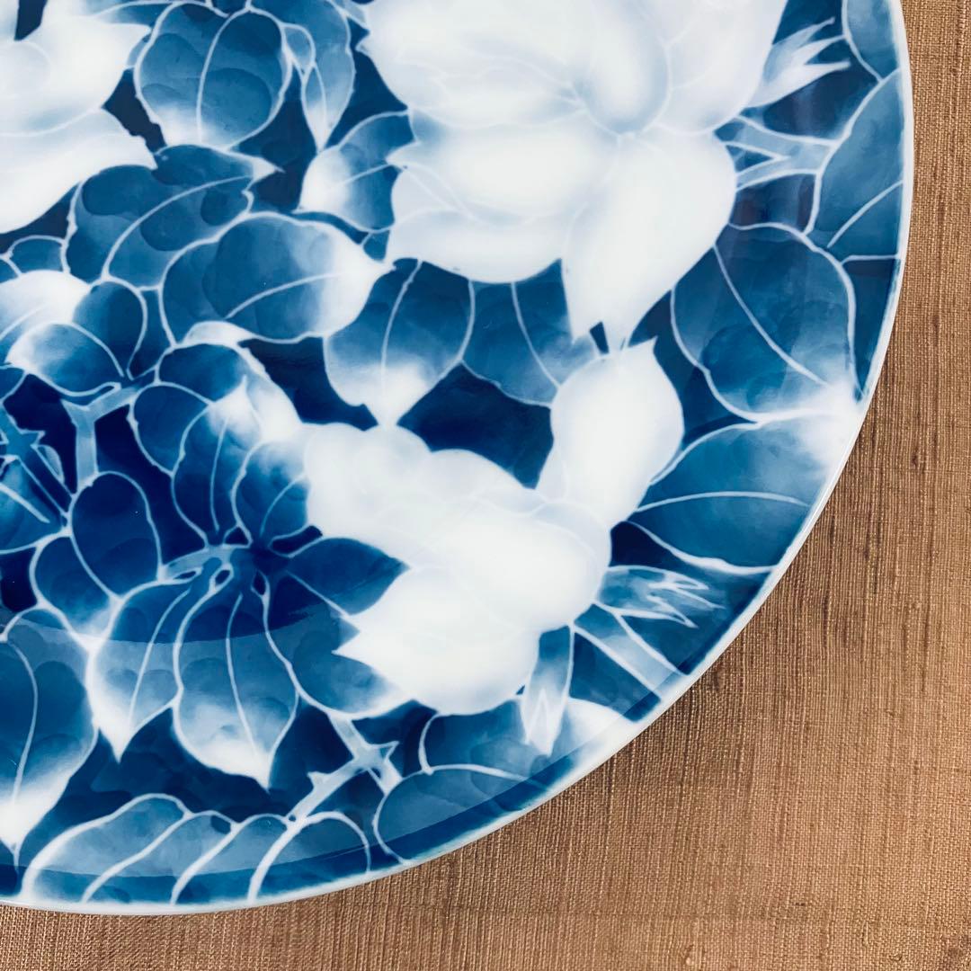 深川製磁　古代バラ　２枚　皿　有田焼　ハンドペイント　古代薔薇