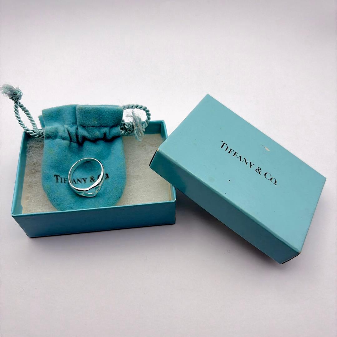 極美品 新品仕上げ ティファニー オープンハート リング 13号 シルバー925