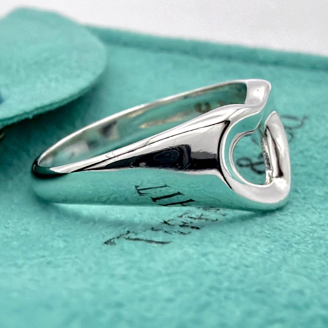 極美品 新品仕上げ ティファニー オープンハート リング 13号 シルバー925