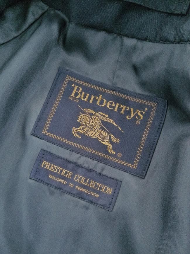 バーバリー PRESTIGE COLLECTION シルク混 ステンカラーコート