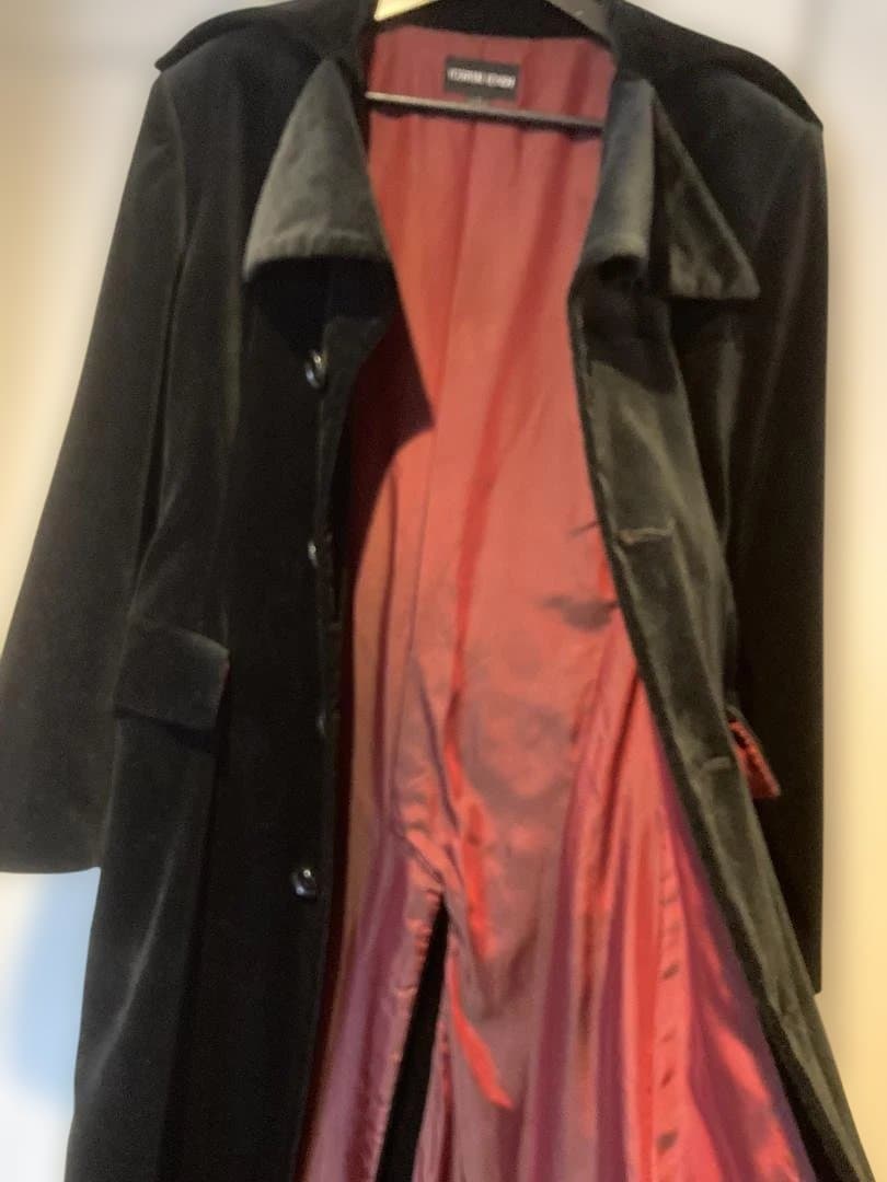 YOSHIYUKI KONISHI 黒 マキシ丈 ベルベットコート