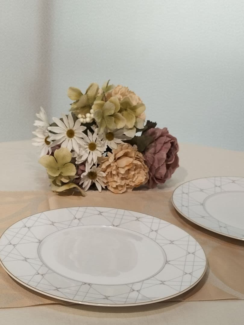 クリスチャンディオール　ディナープレート　2枚　金彩　DIOR食器　カナージュ