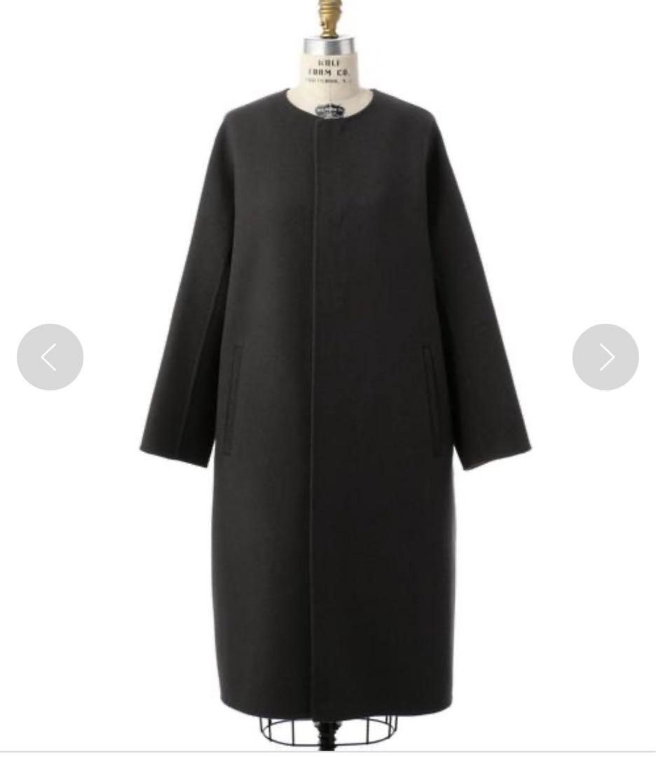 drawer ウールリバーノーカラーコート　ドゥロワー