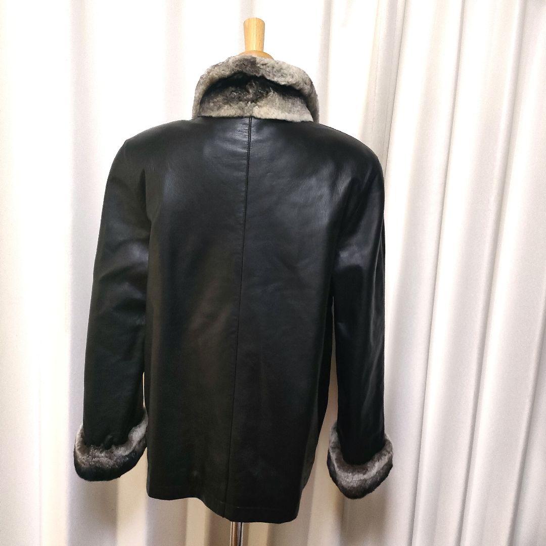 【美品】チンチラ ファー付き リアル レザージャケット