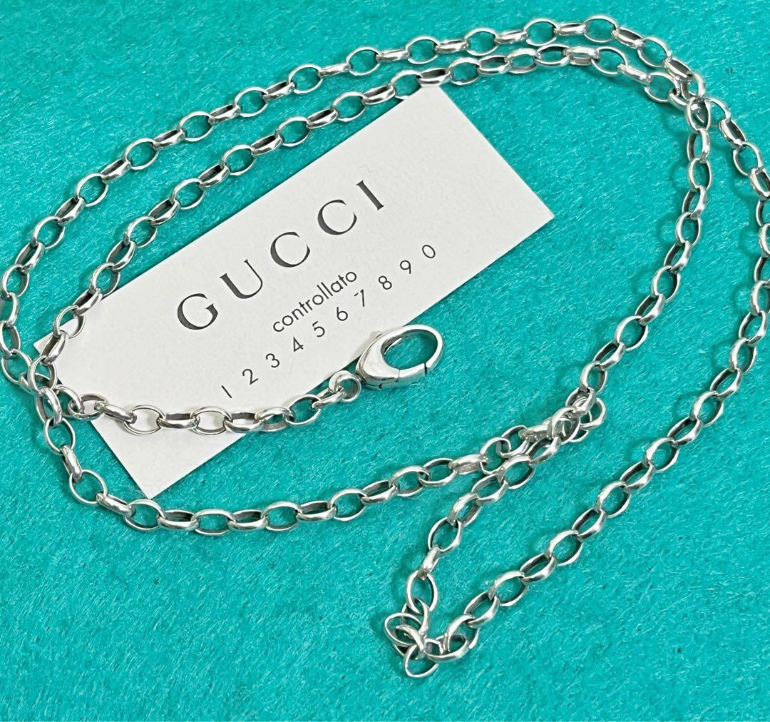 美品　GUCCI 3.2ミリ シルバー925 チェーンネックレス