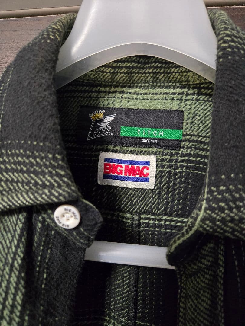 FAT シャツ ネルシャツ オンブレチェック2枚セット