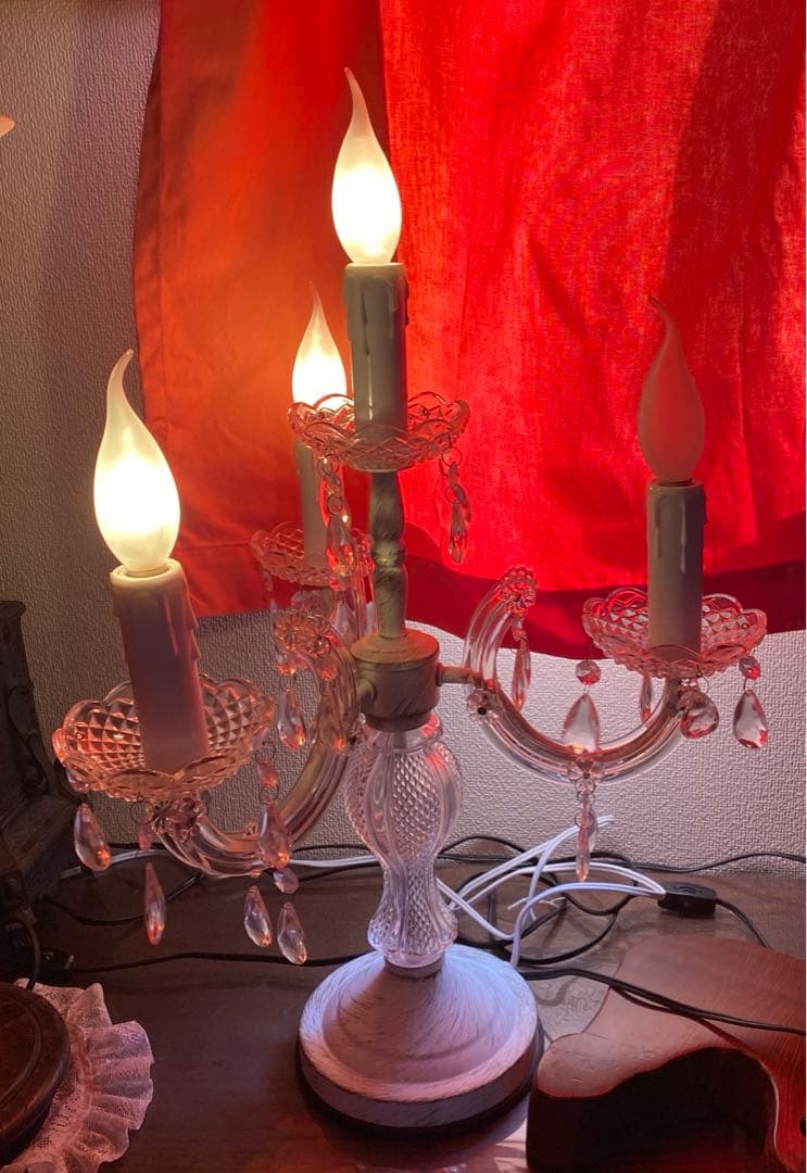 SALE ！ビンテージ風スタンドシャンデリア　タッチセンサー明るさ3段階