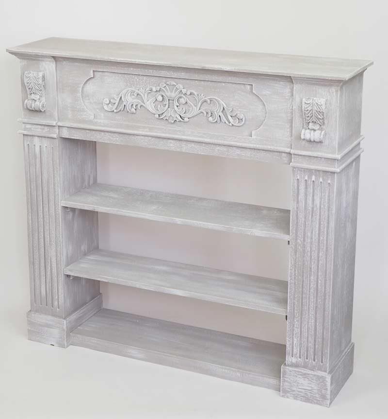 マントルピース コンソール シェルフ グレー シャビーシック 姫系 5007
