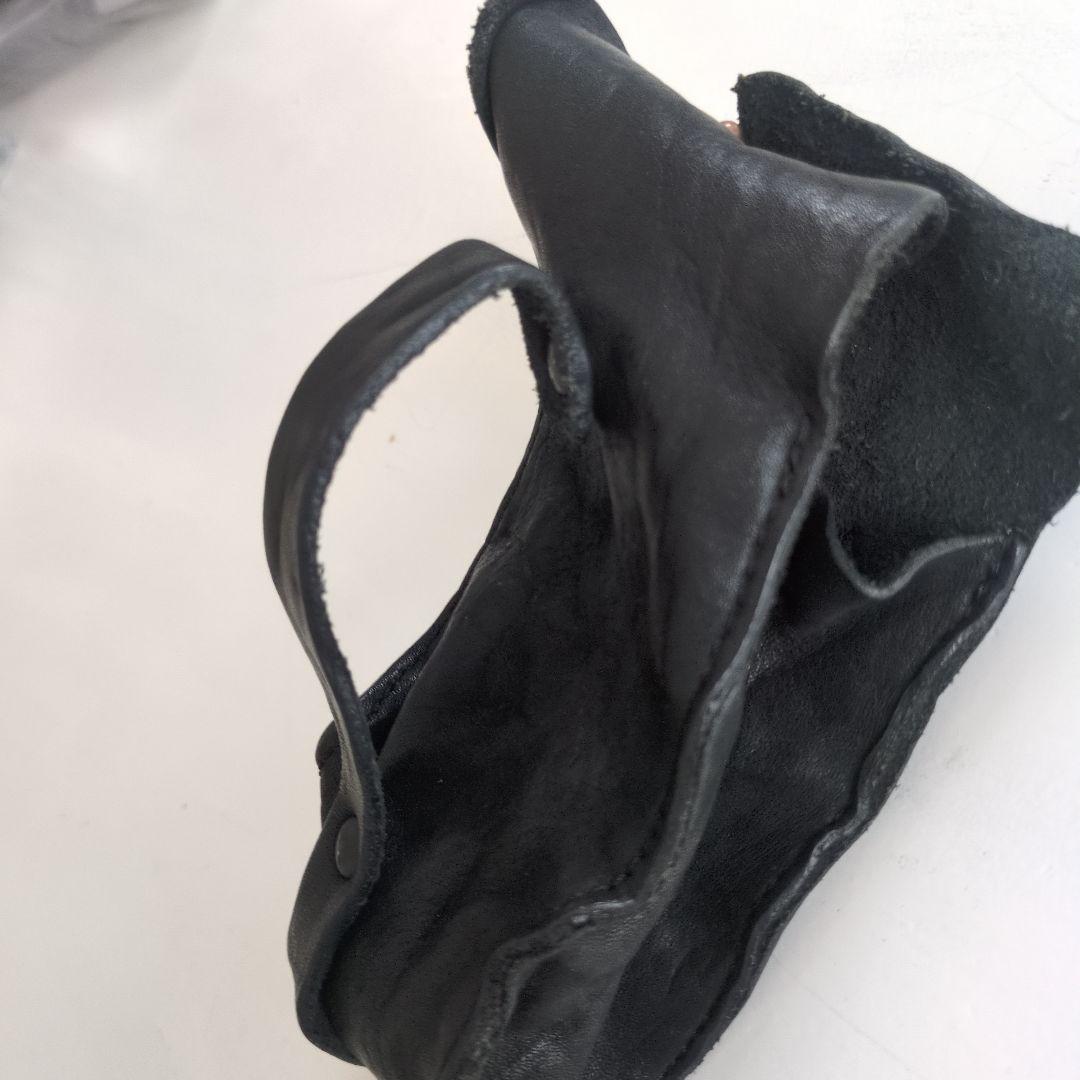 バックラッシュ黒 レザー ウエストポーチ