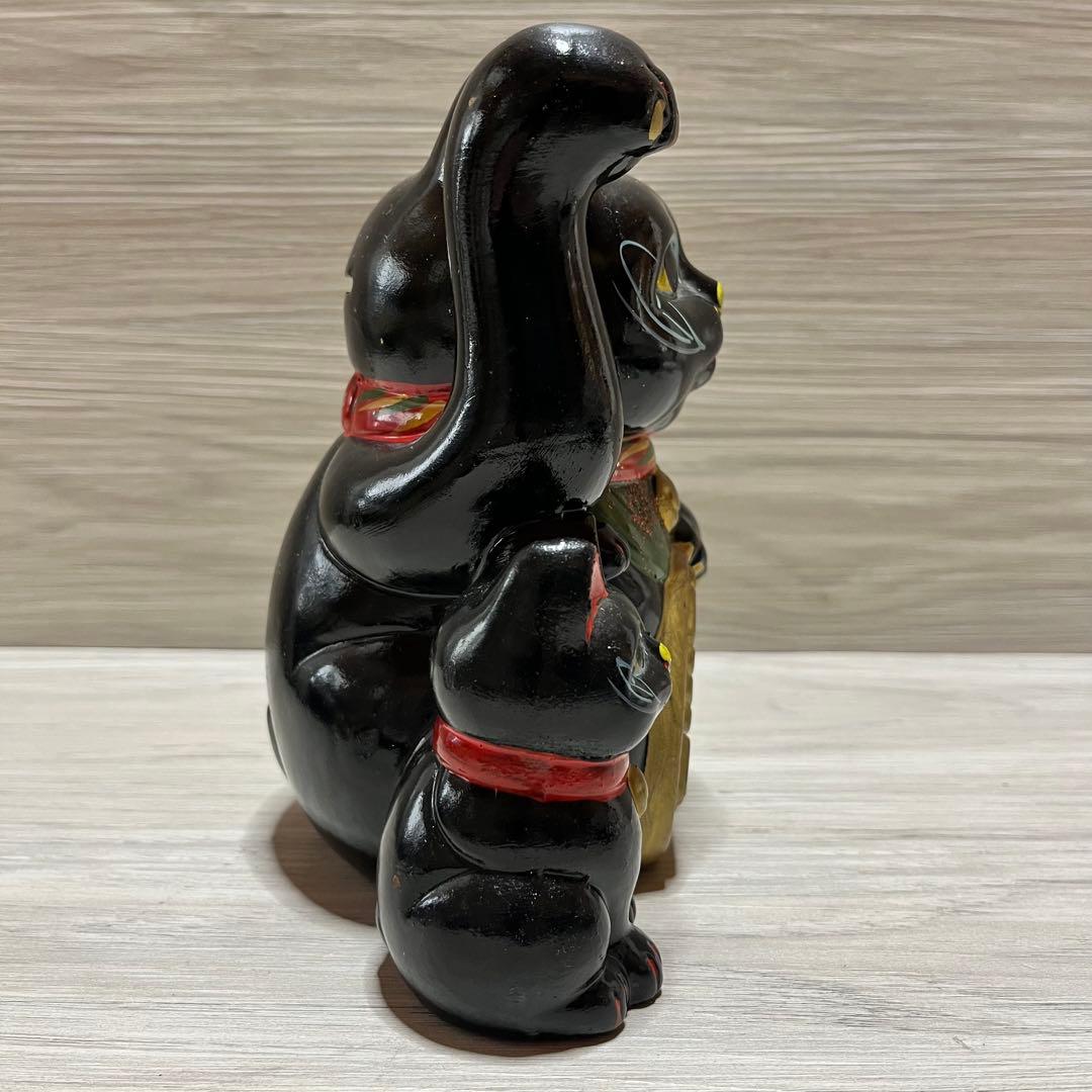 縁起物　王様印玩具人形　常滑　3匹　招き猫