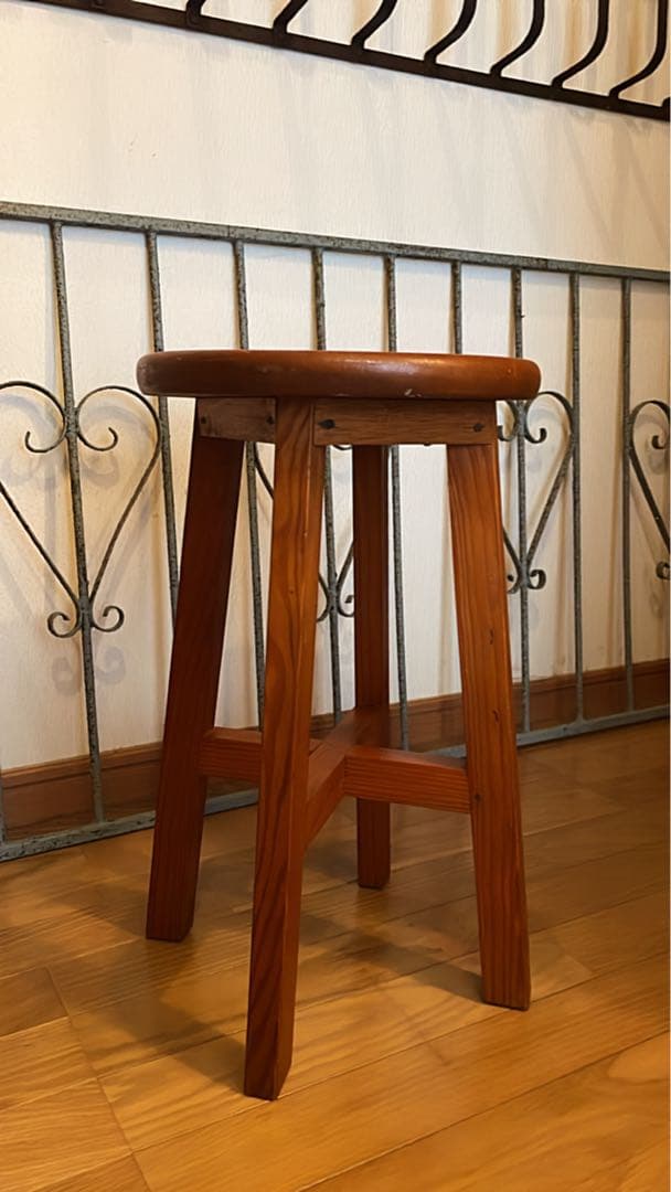 昭和 レトロ ヴィンテージ アンティーク スツール 丸椅子　古道具　蚤の市