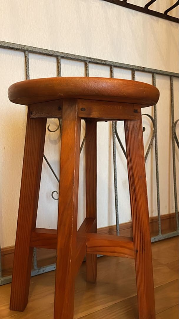昭和 レトロ ヴィンテージ アンティーク スツール 丸椅子　古道具　蚤の市