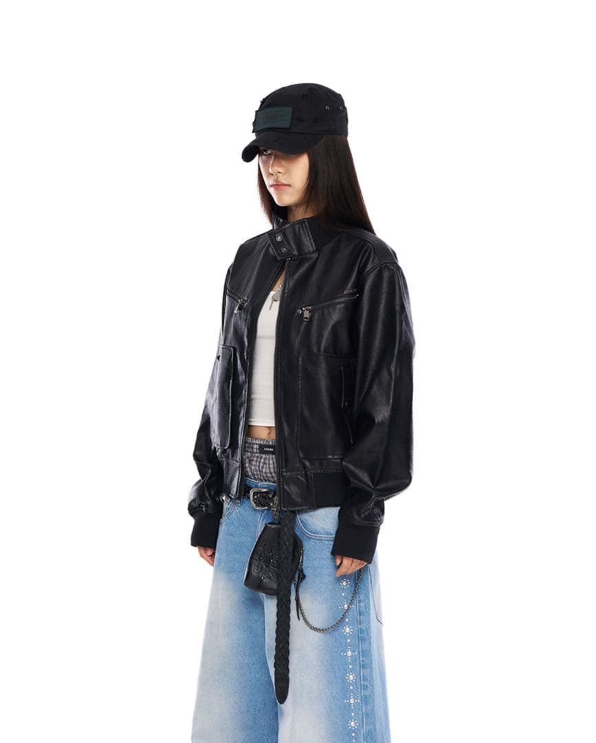 AAKAM アカム ブラックレザージャケット　サイズ:1