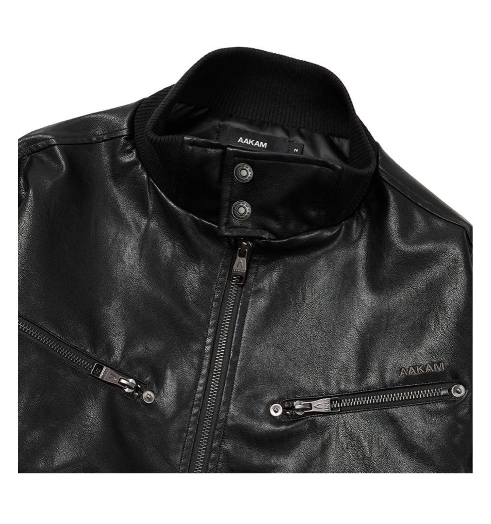 AAKAM アカム ブラックレザージャケット　サイズ:1