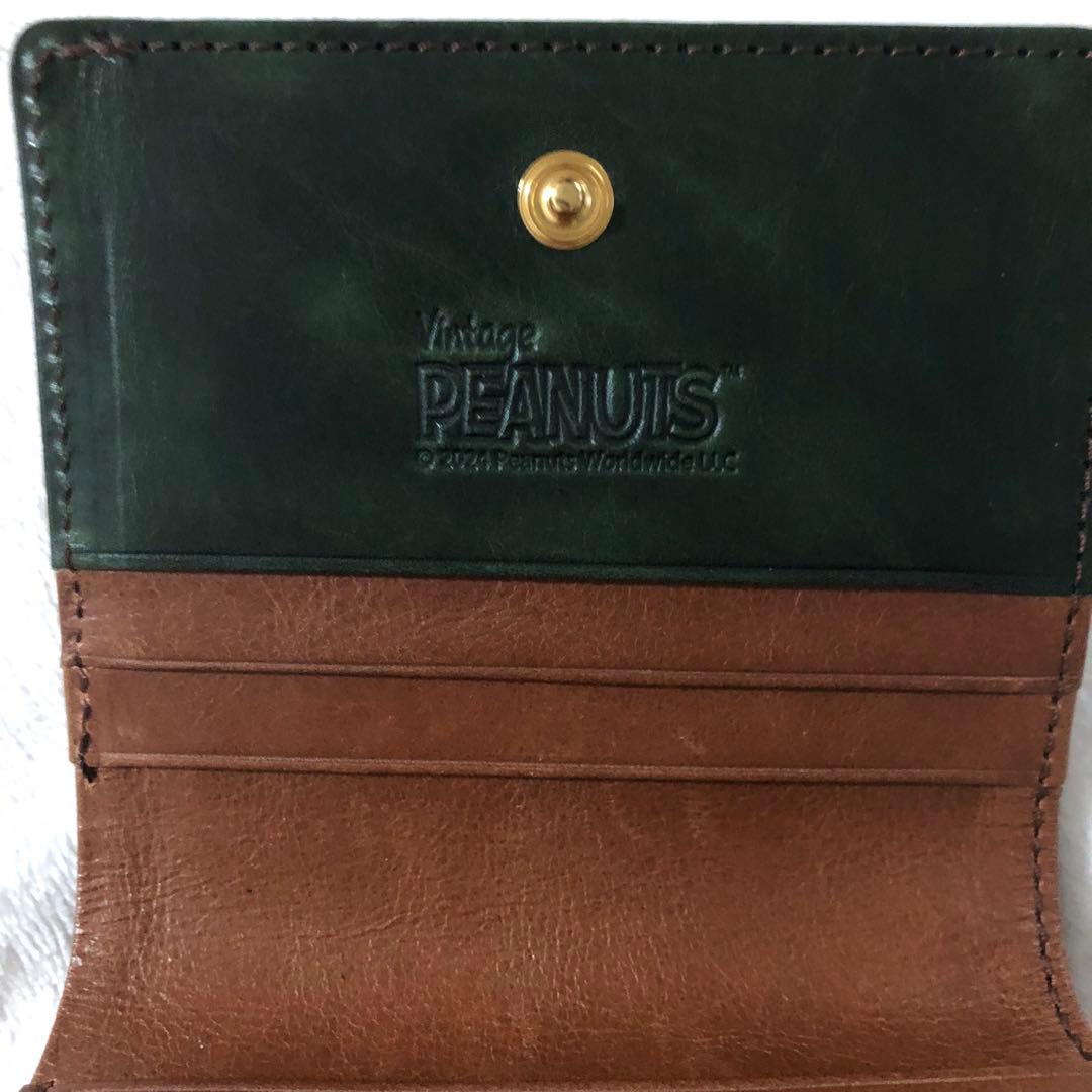 JOE COOL ジョイクール がま口 折財布 スヌーピー 本革 牛革