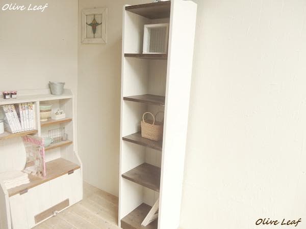 サイズ、デザインオーダー可！6段スリムキャビネット●シャビーエスプレッソ受注製作