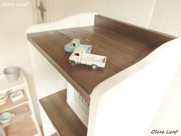 サイズ、デザインオーダー可！6段スリムキャビネット●シャビーエスプレッソ受注製作