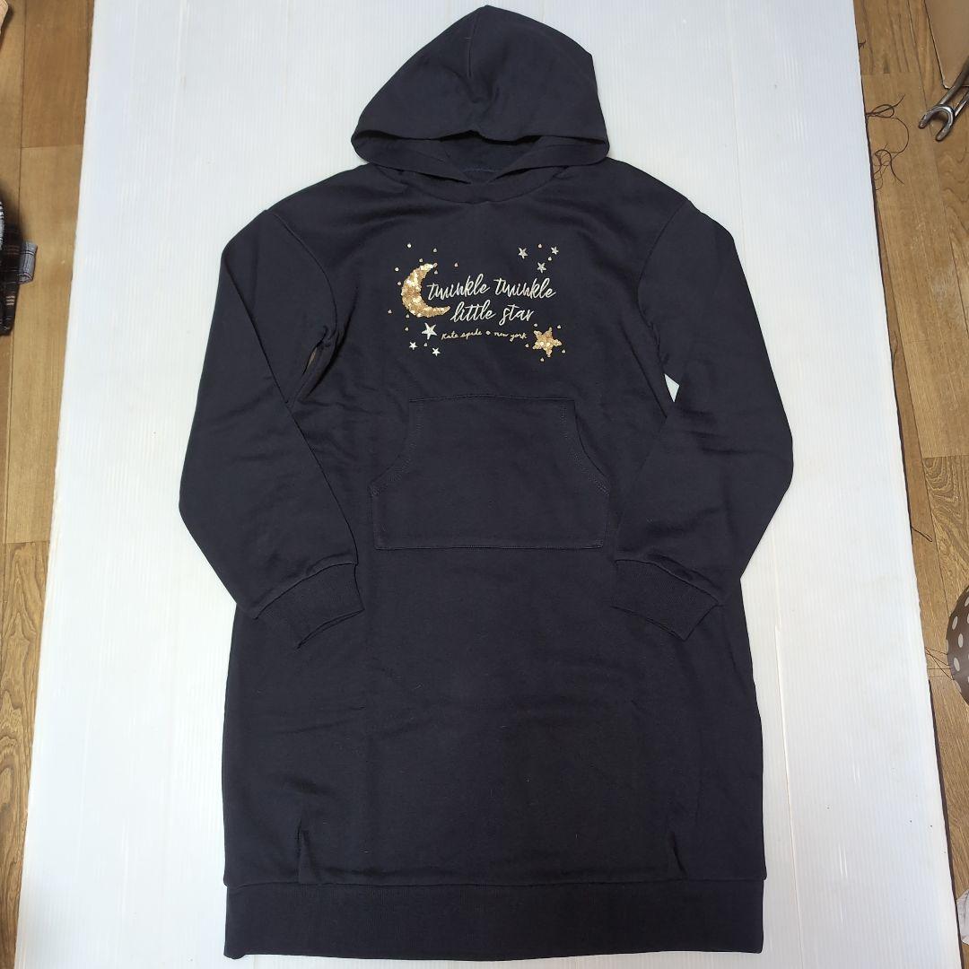 激安160★ケイトスペードニューヨーク★スパンコール付！ロゴプリントワンピース★