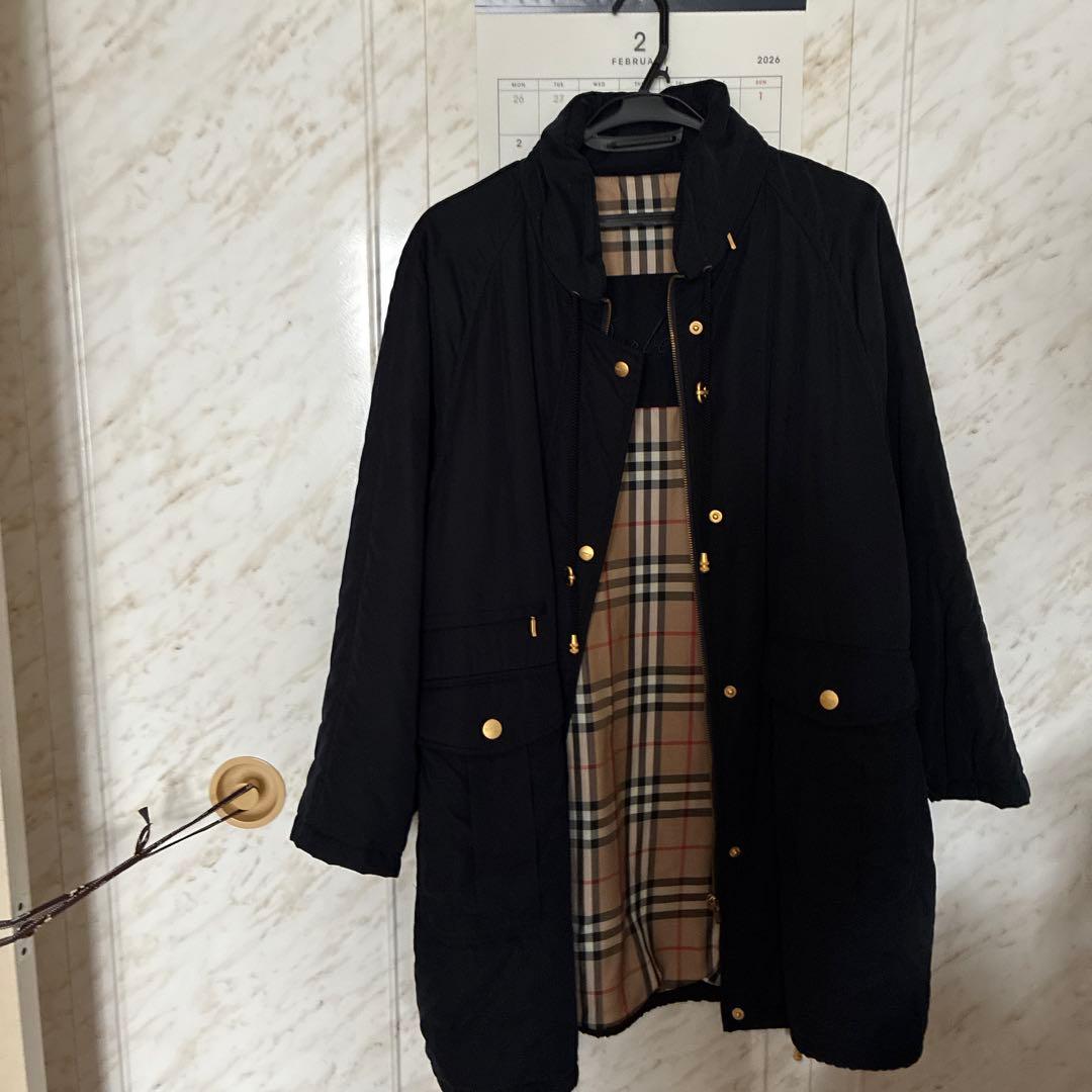 Burberry ネイビー コート チェック柄13号