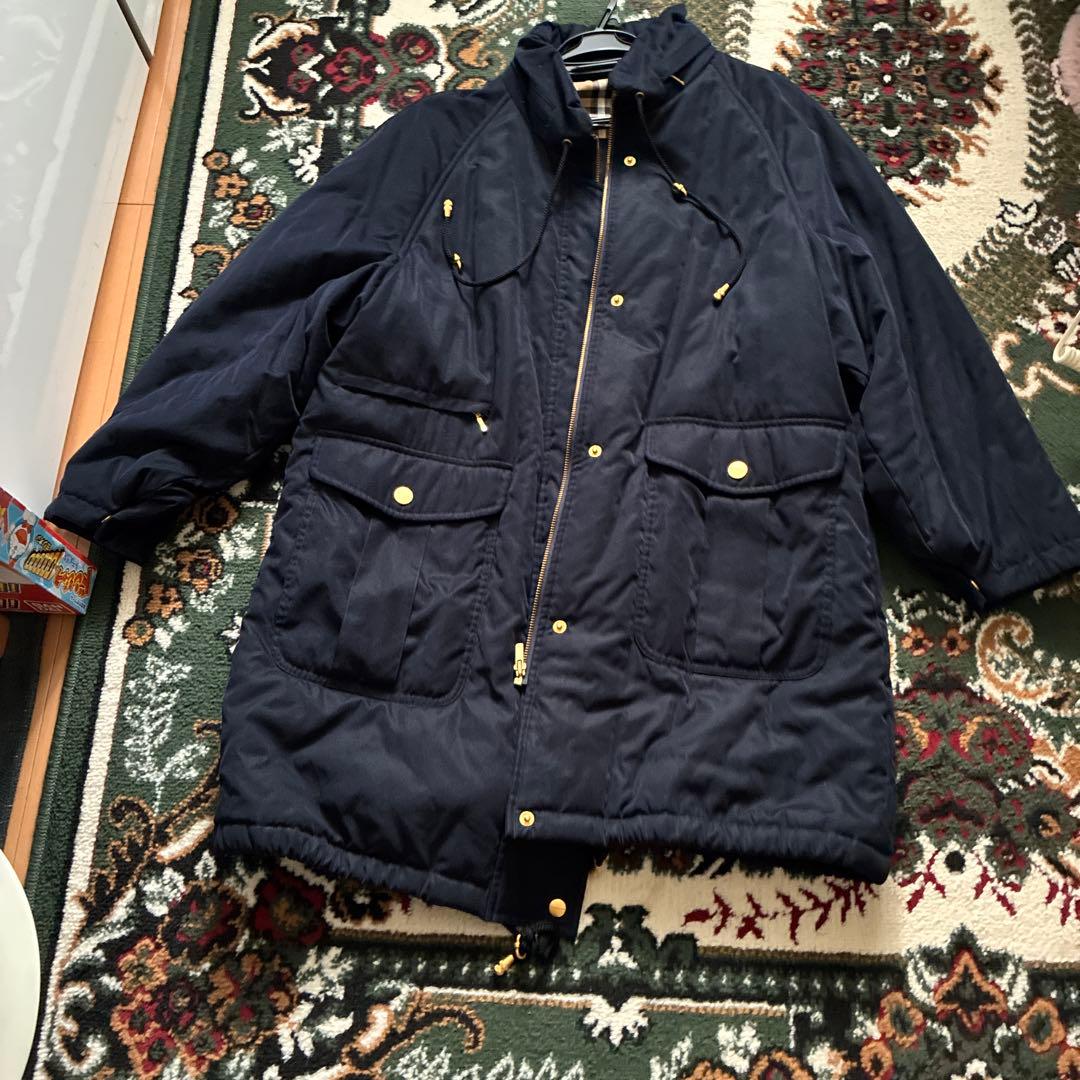 Burberry ネイビー コート チェック柄13号