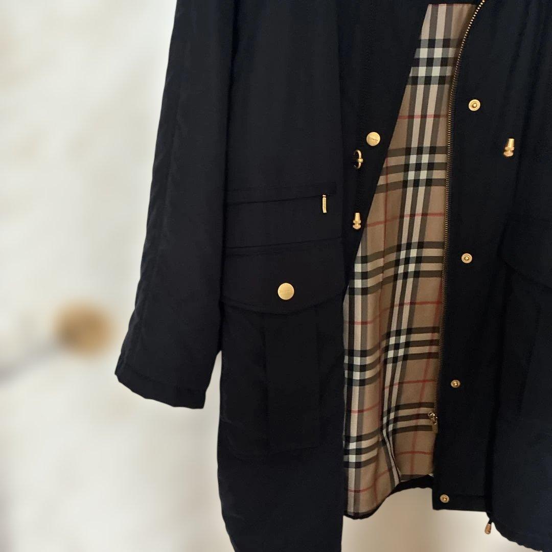 Burberry ネイビー コート チェック柄13号
