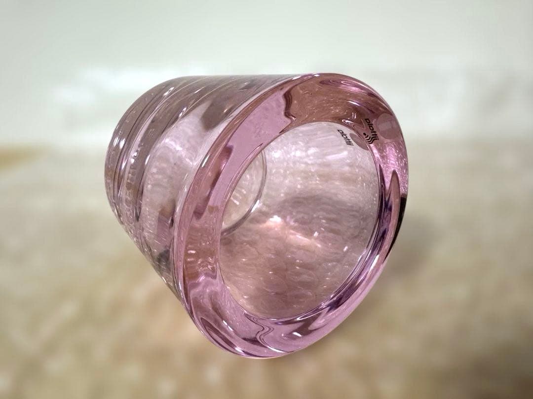  kivi ガラスキャンドルホルダー 2個セット　黄色　薄ピンク