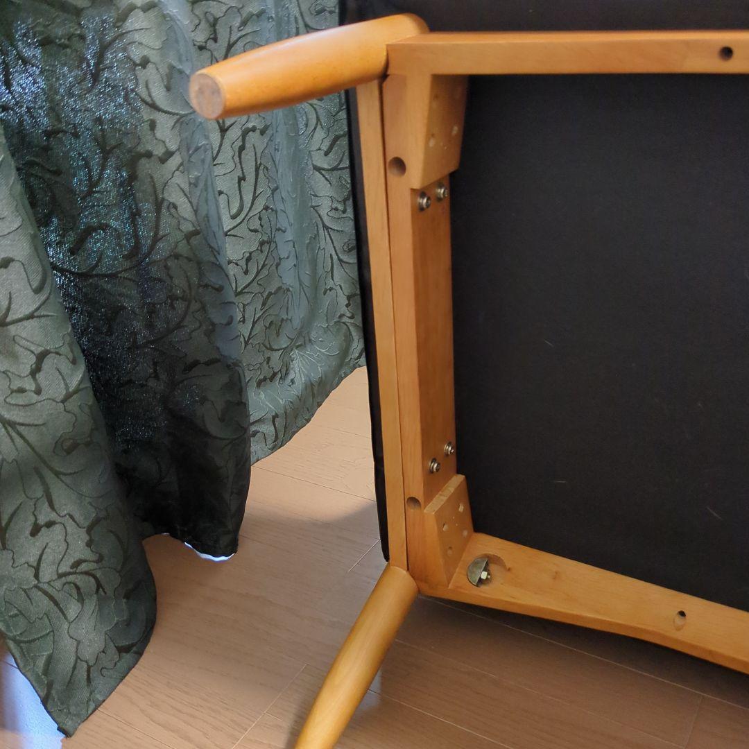 unico ワイス黒 合成皮革 2人掛けソファ　ブラック