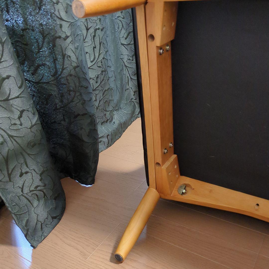 unico ワイス黒 合成皮革 2人掛けソファ　ブラック