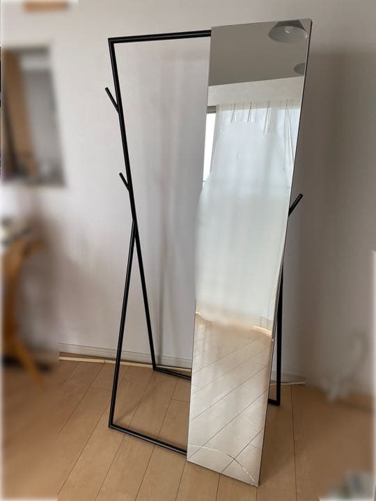 姿見　ミラー　全身鏡　スタンドミラー　ハンガーラック