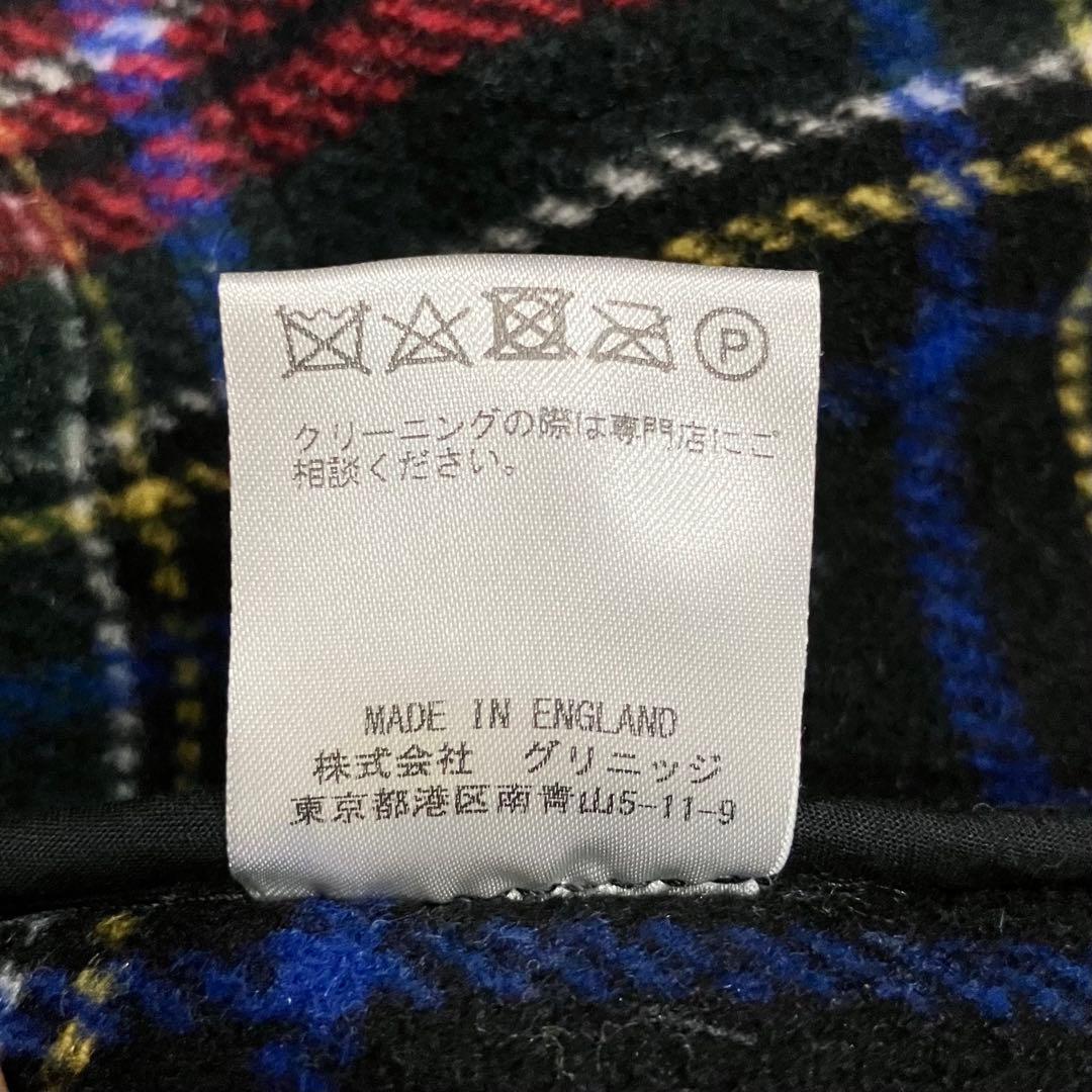 クリスマスカラー✨　ロンドントラディション　ダッフルコート　チェック柄　Lサイズ