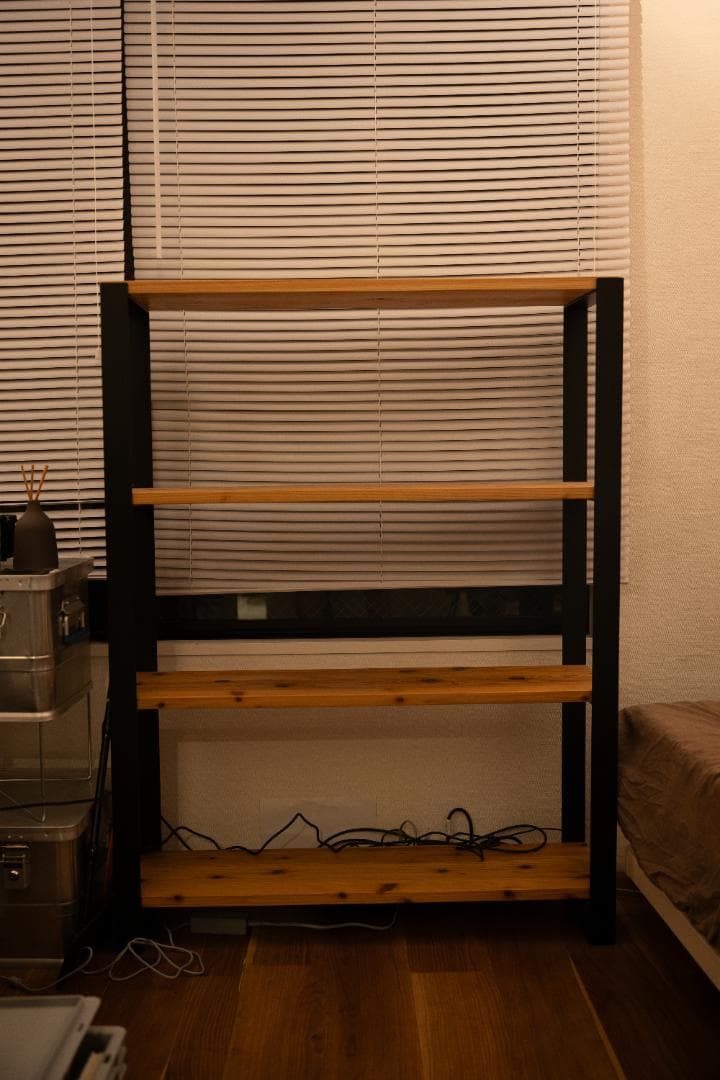 Kanademono THE SHELF/杉無垢材 × Black Steel