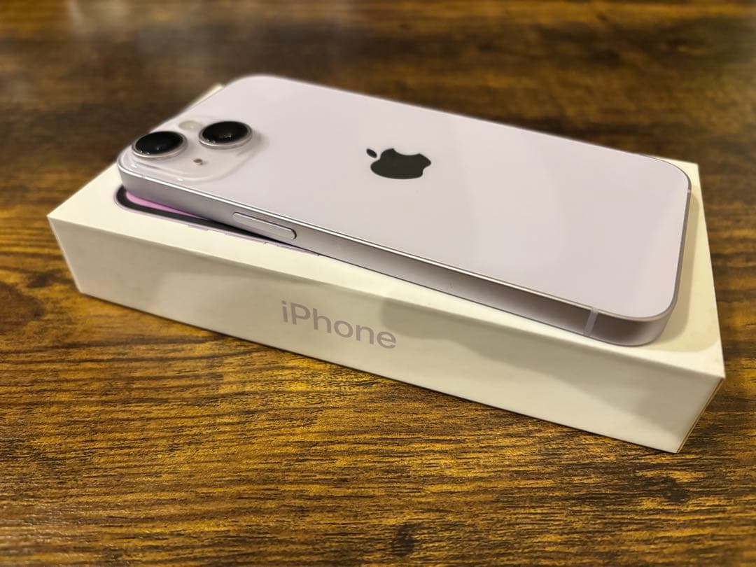 iPhone14 パープル 箱&充電ケーブル付き