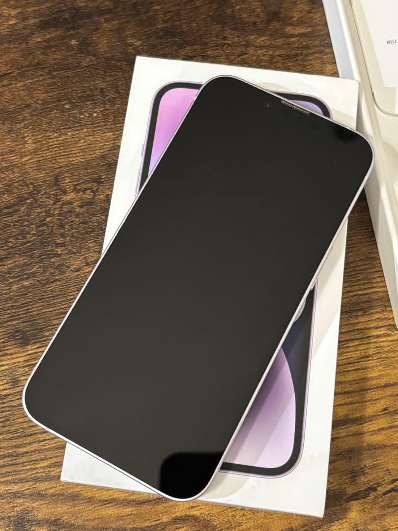 iPhone14 パープル 箱&充電ケーブル付き
