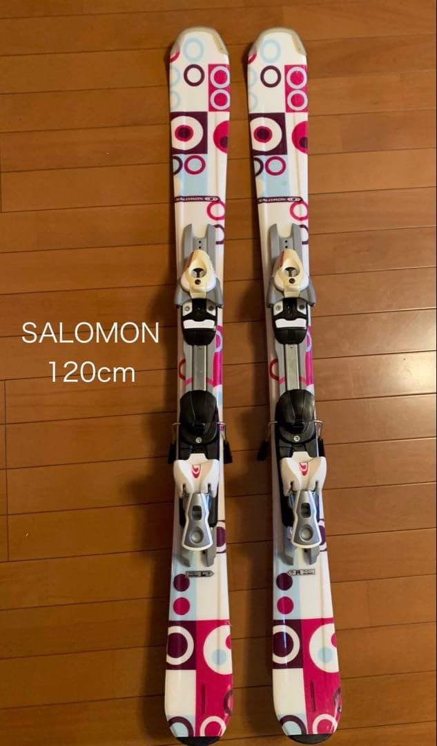 SALOMON スキー板 120cm ビンディング付き