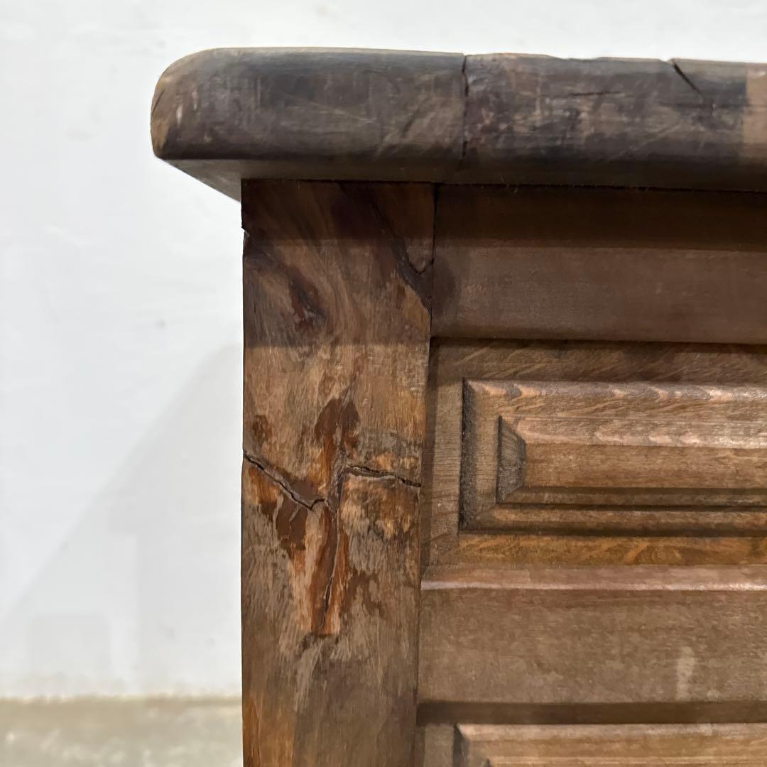 ヴィンテージ　木製サイドテーブル　2段引き出し付き