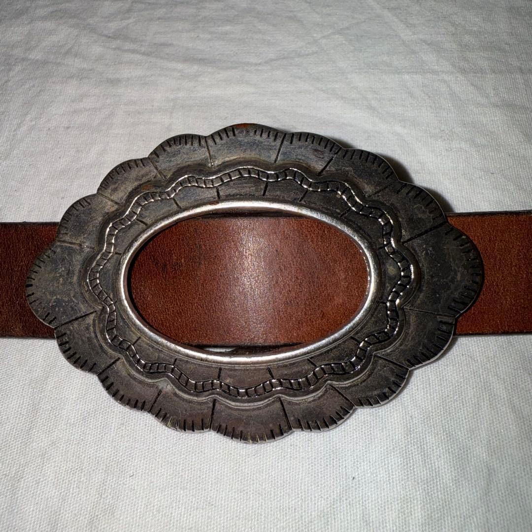 70s インディアンベルト レザー 本革 ヴィンテージ ナバホ アメカジ