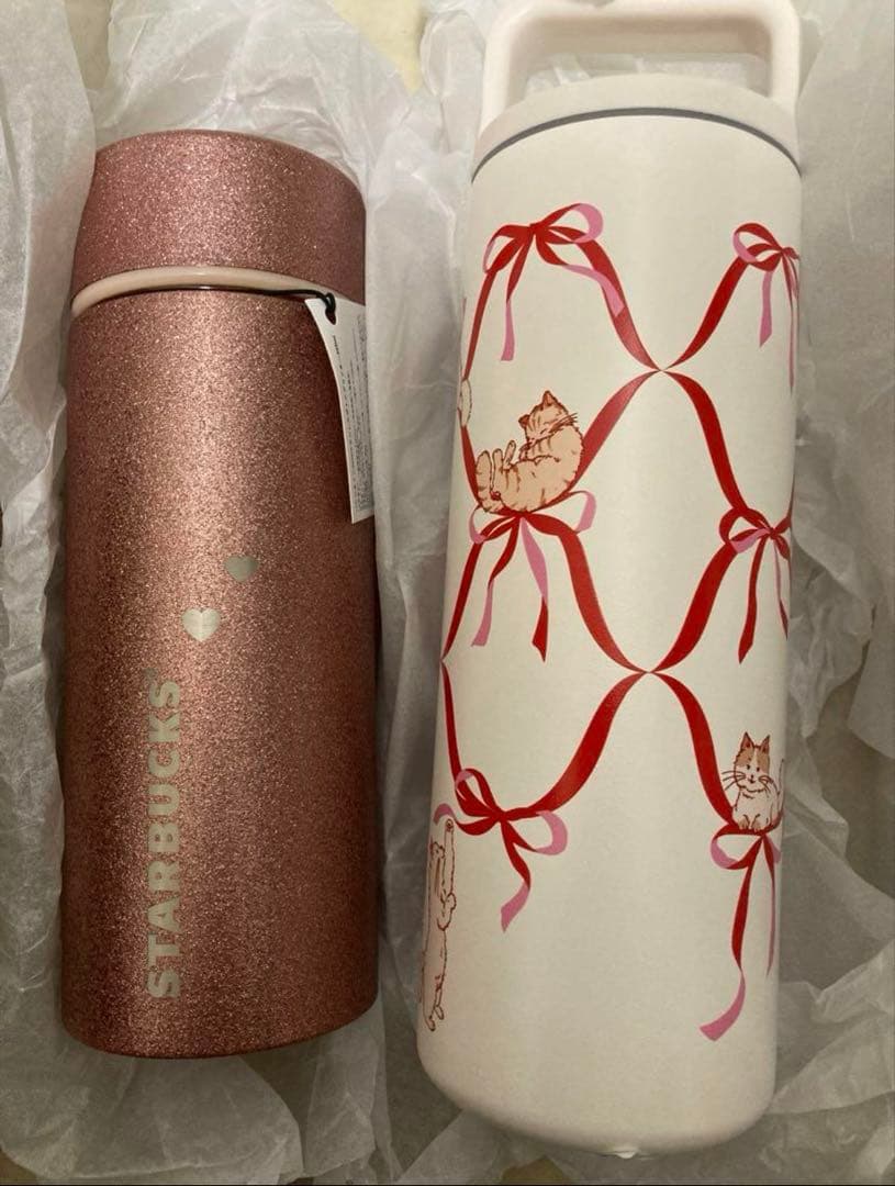 新品　スタバ　スターバックス　タンブラー　ねこ　猫　2個