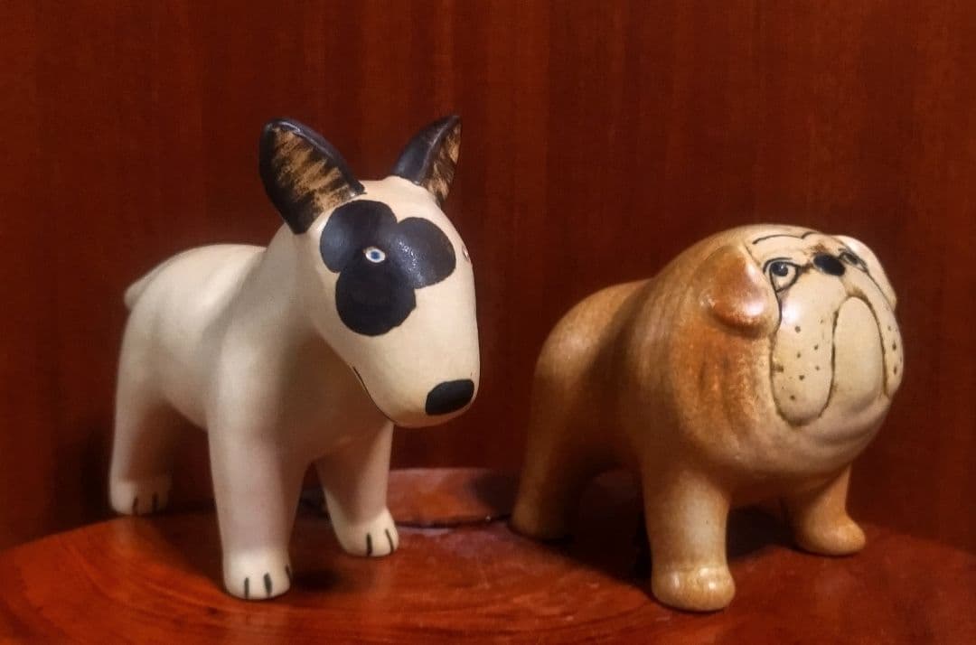 リサラーソン ケンネルブルテリア＆ケンネルブルドッグ 北欧 美品