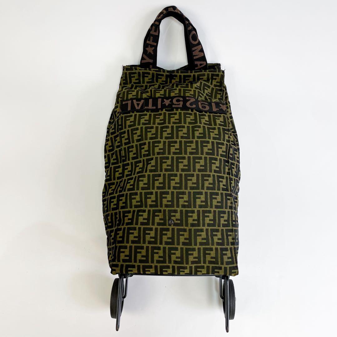 FENDI フェンディ ズッカ キャリーケース 二輪 旅行 カート キャンバス