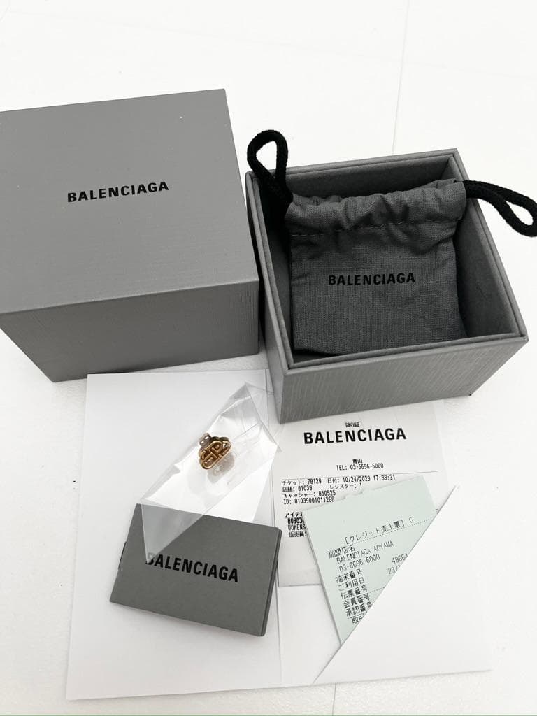 BALENCIAGA BB XS STUD ピアス ゴールド