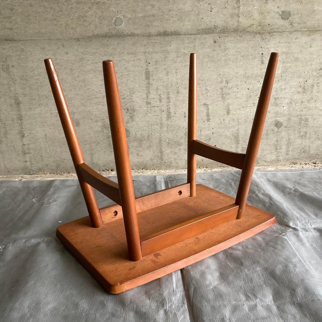 テーブル 机 サイドテーブル 置物台 飾り台 花台 木製 木目調 昭和レトロ