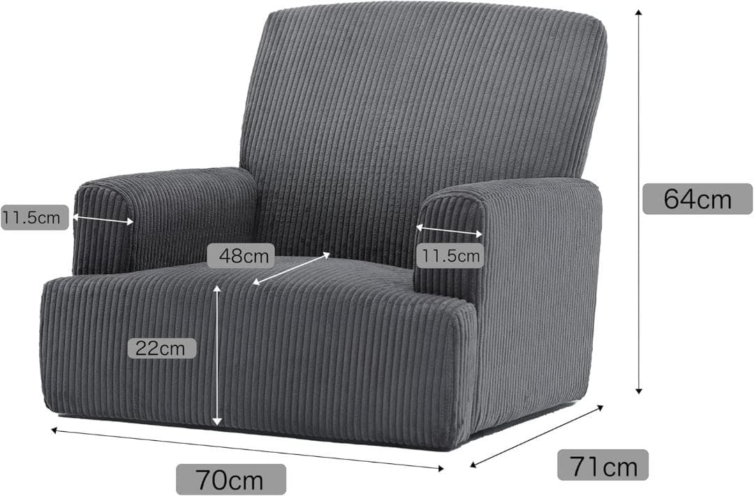 ソファー シングルチェア 1人掛け 一人暮らし ソファ コーデュロイ 15