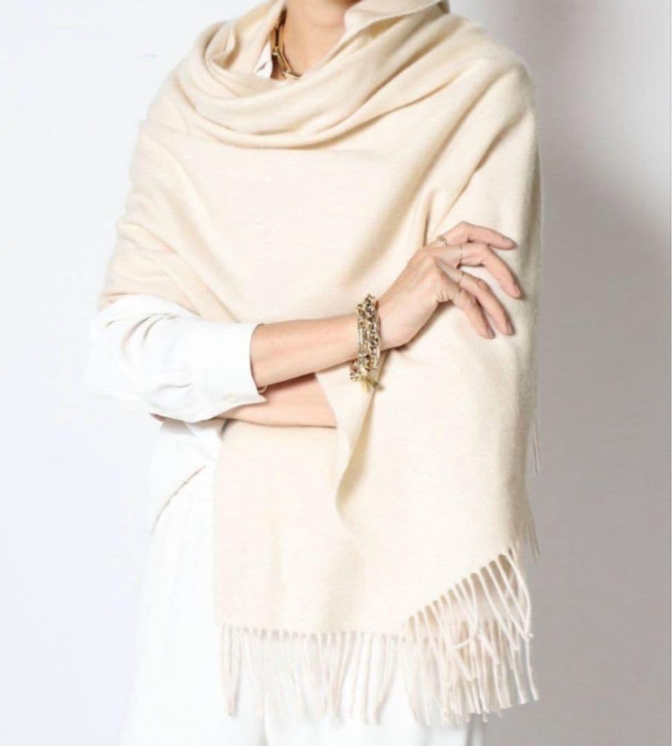 本日限定お値下げ　カシミヤ100% ジョシュアエリス　大判ストール　 ホワイト
