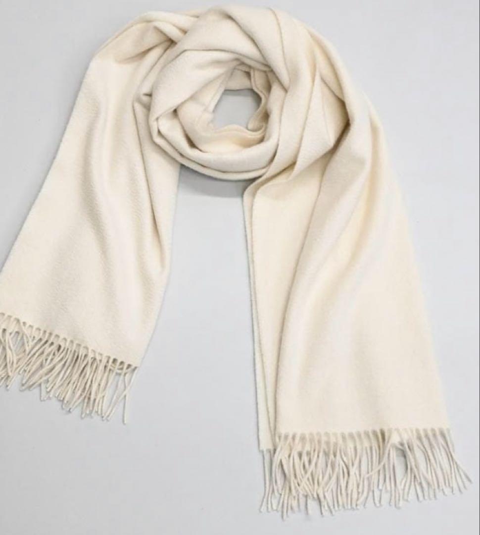 本日限定お値下げ　カシミヤ100% ジョシュアエリス　大判ストール　 ホワイト