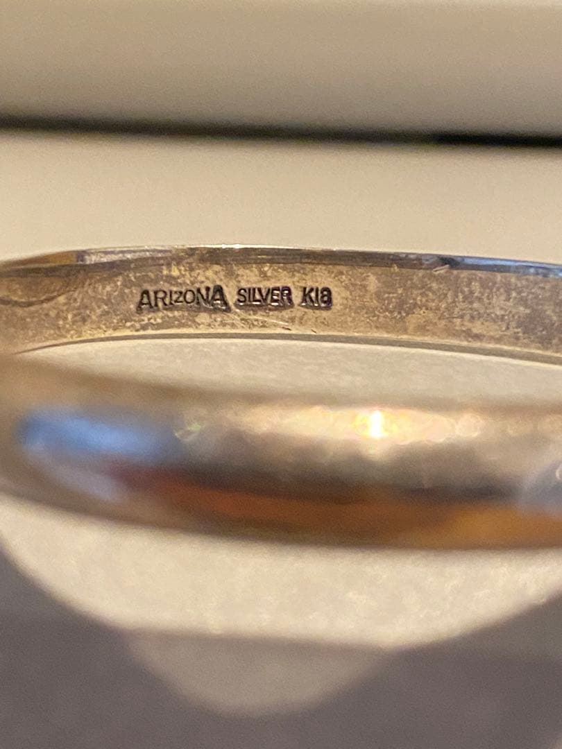 希少 アリゾナ フリーダム バングル ARIZONA k18 silver