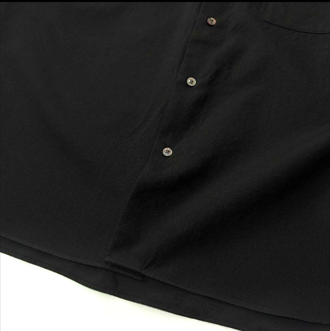 美品★メゾンスペシャル　ブラック　ウールシャツ　レギュラーカラー　オーバーサイズ