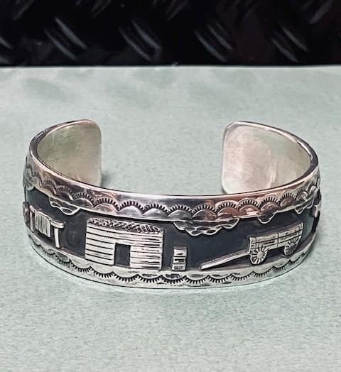 ナバホ族R.H.BEGAY STERLING 刻印 バングル SILVER925