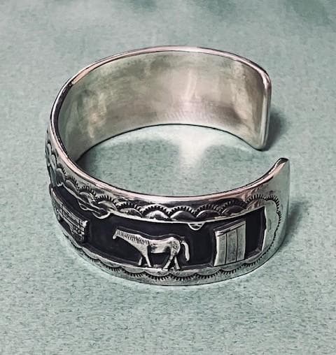 ナバホ族R.H.BEGAY STERLING 刻印 バングル SILVER925