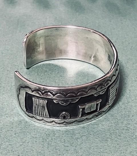 ナバホ族R.H.BEGAY STERLING 刻印 バングル SILVER925